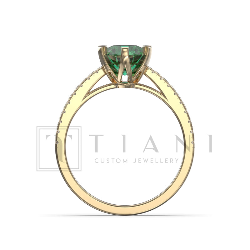 natural emerald ring