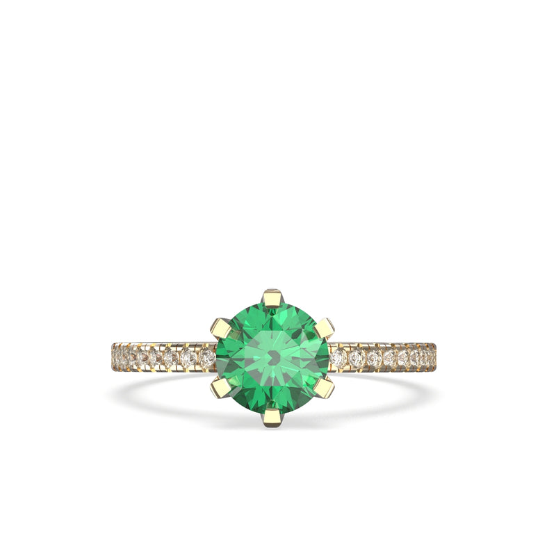 natural emerald ring