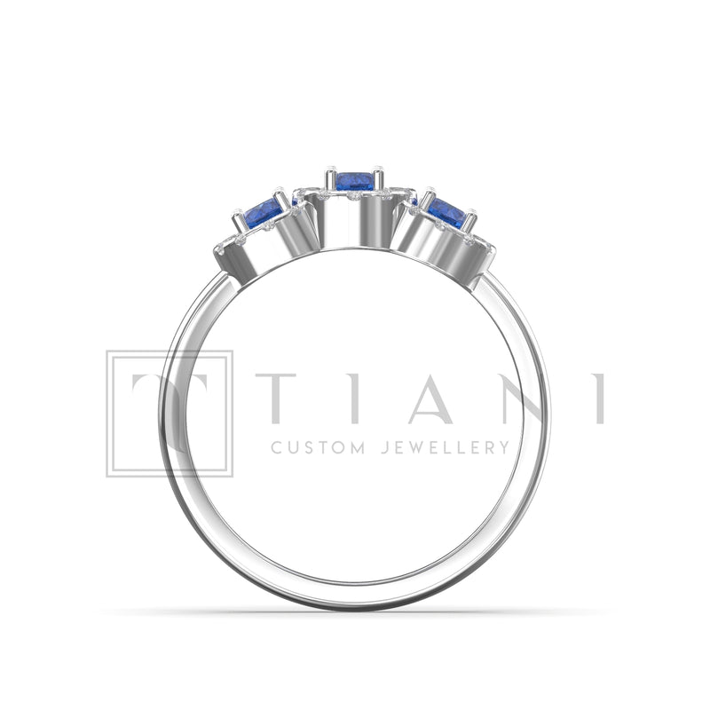 diamond and sapphire ring