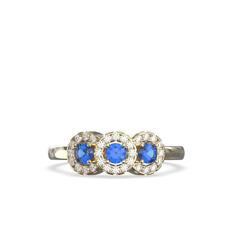 Tara Natural Blue Sapphire Diamond Ring Tiani Jewellery