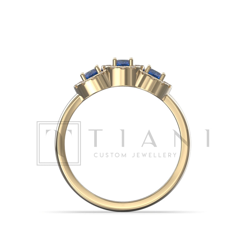 diamond and sapphire ring