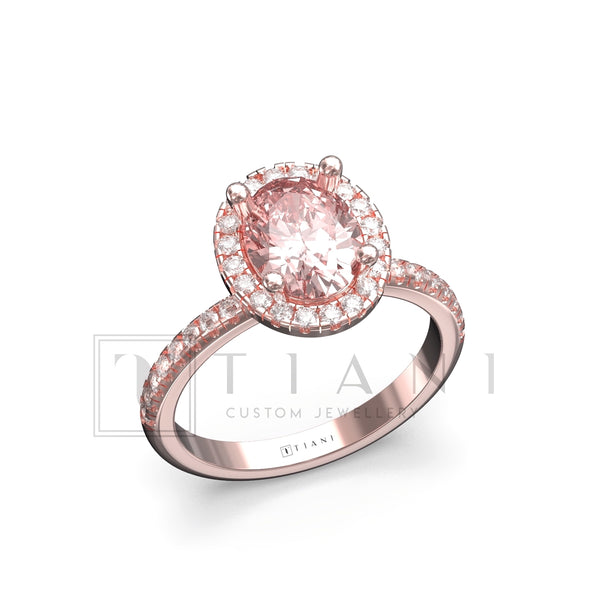 oval halo engagement rings
