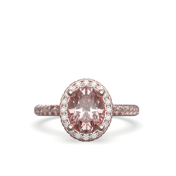 oval halo engagement rings