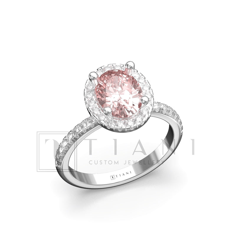 oval halo engagement rings