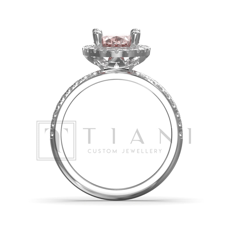 oval halo engagement rings