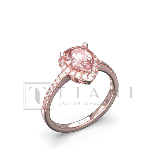 morganite and diamond ring