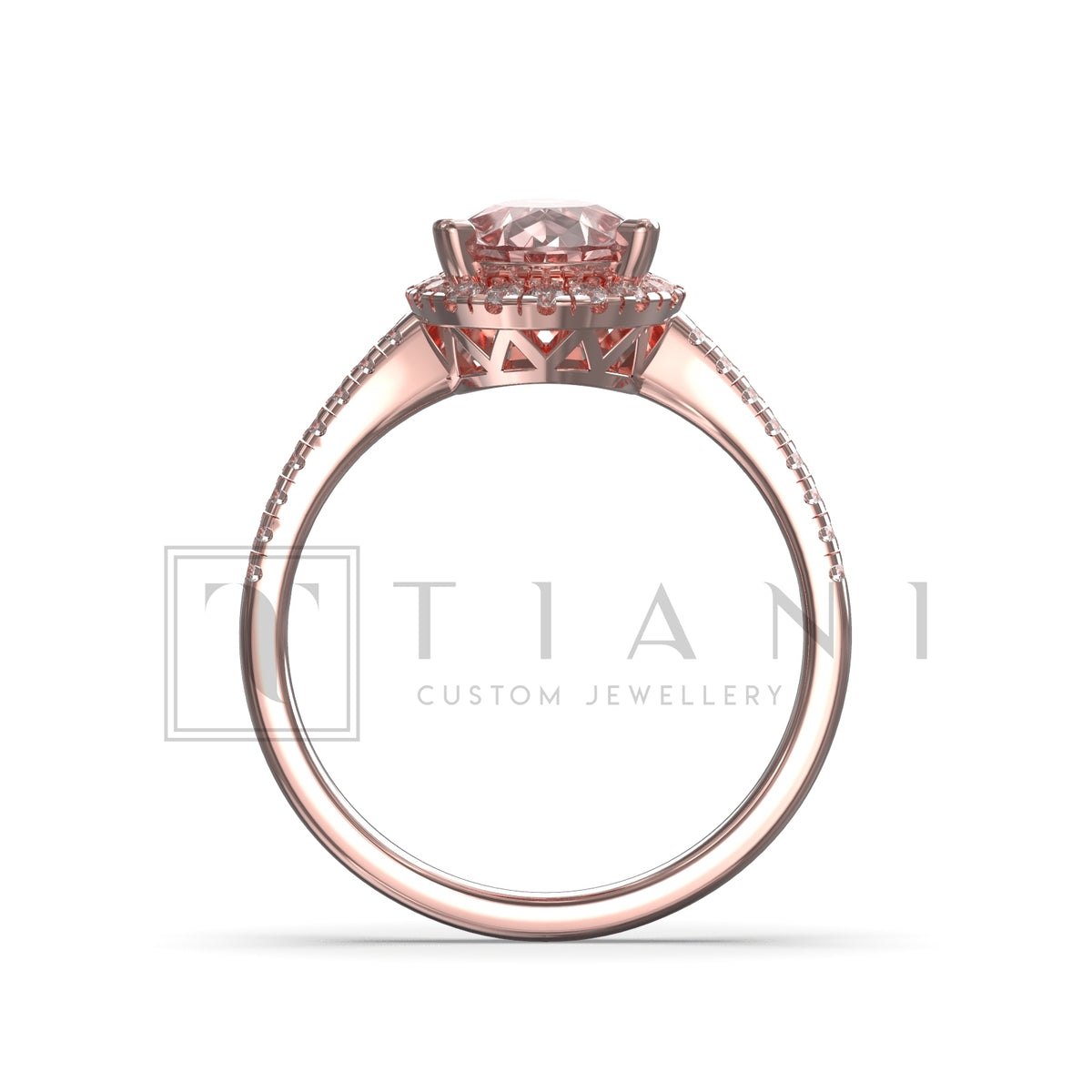morganite and diamond ring