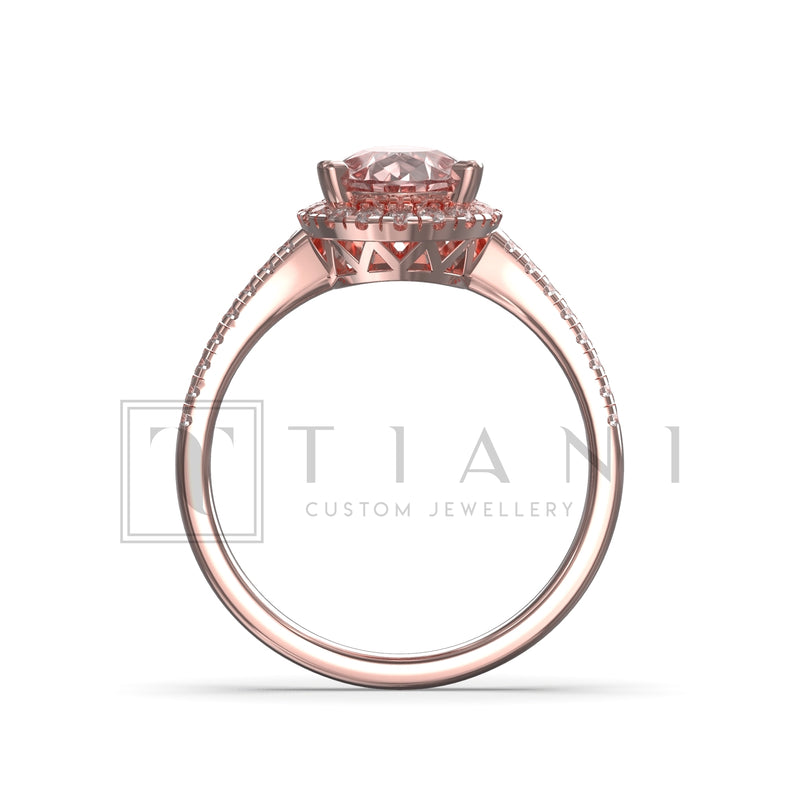 morganite and diamond ring