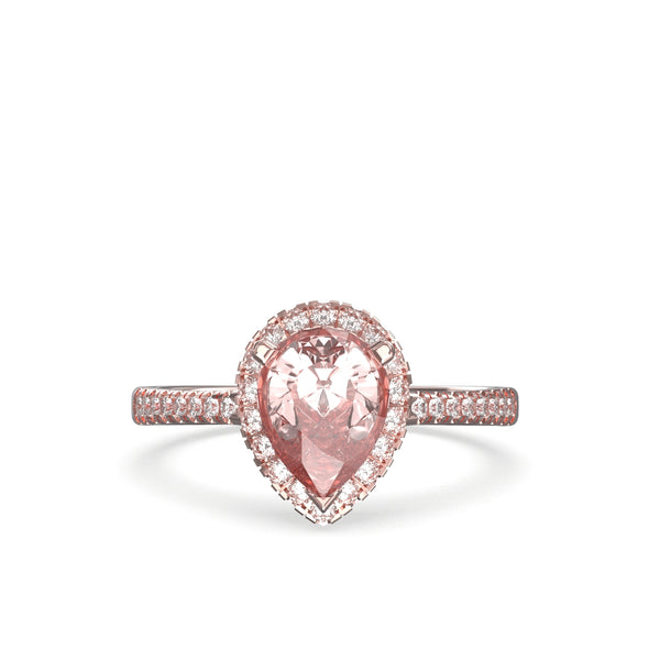 morganite and diamond ring