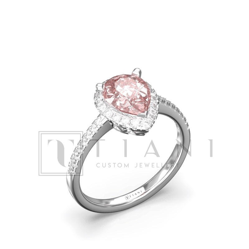 morganite and diamond ring