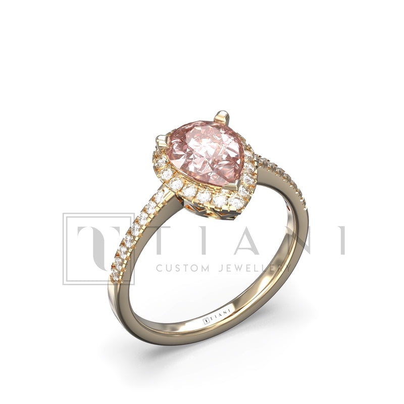 morganite and diamond ring