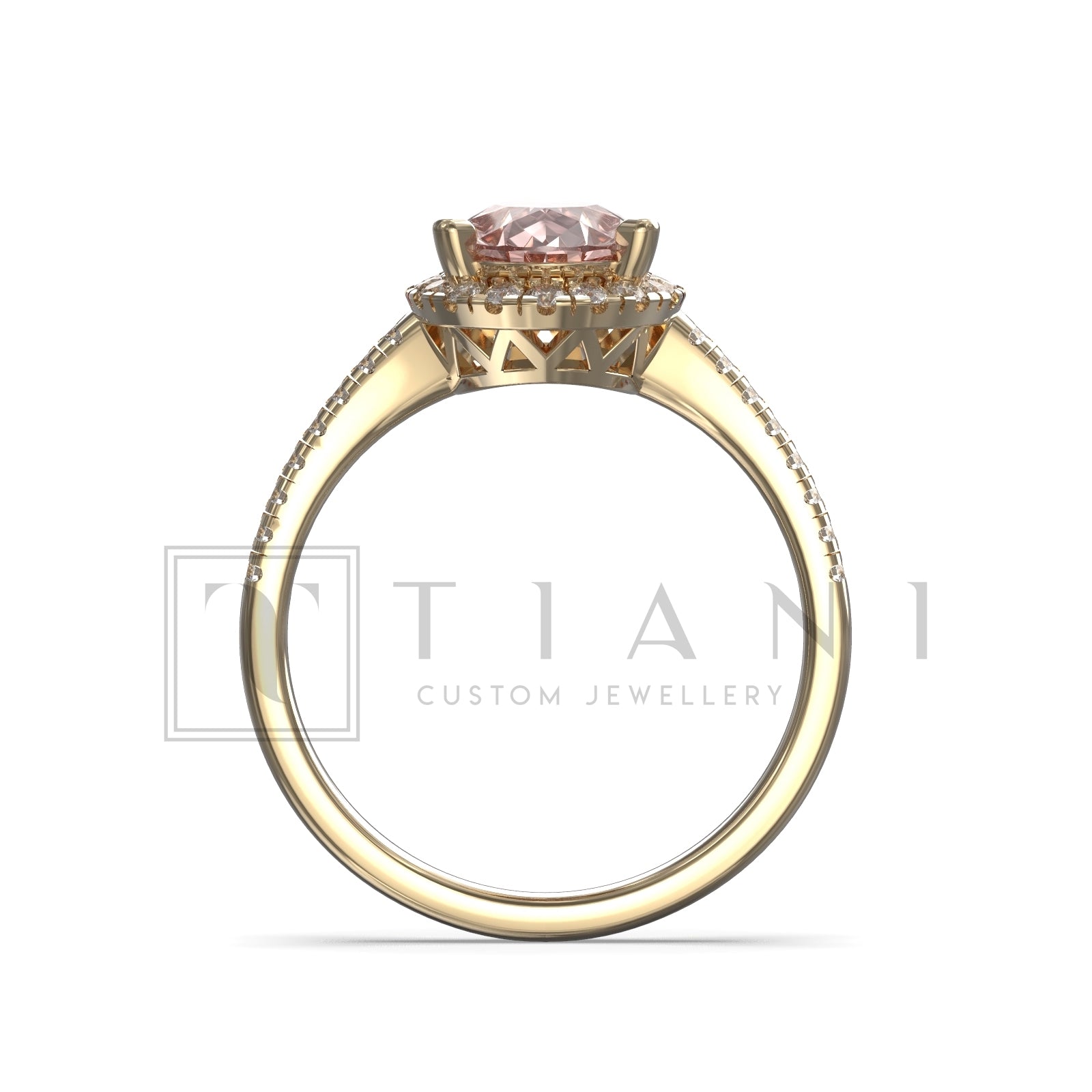morganite and diamond ring