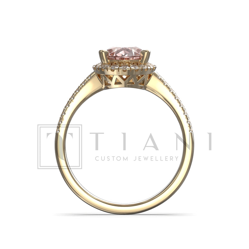 morganite and diamond ring